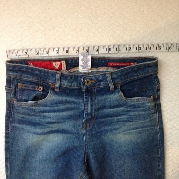 Y2k Guess Jeans Millenium Stretch Denim 3-V-01 Red Label Size 32 - Picture 3 of 11